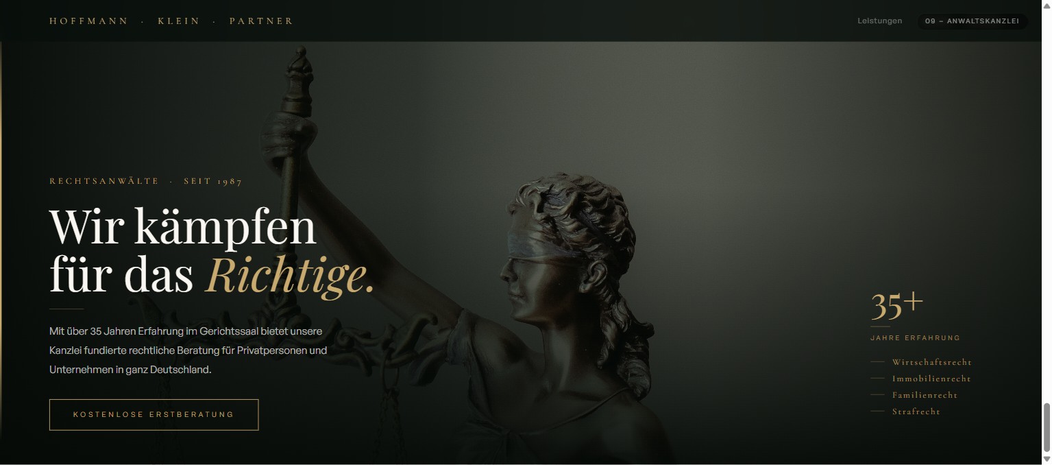 Anwaltskanzlei Website