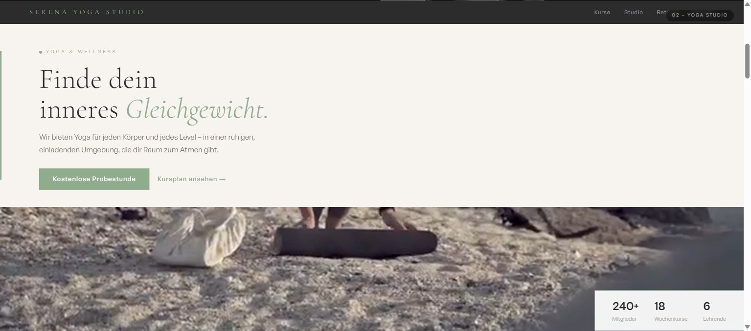 Yoga Studio Website